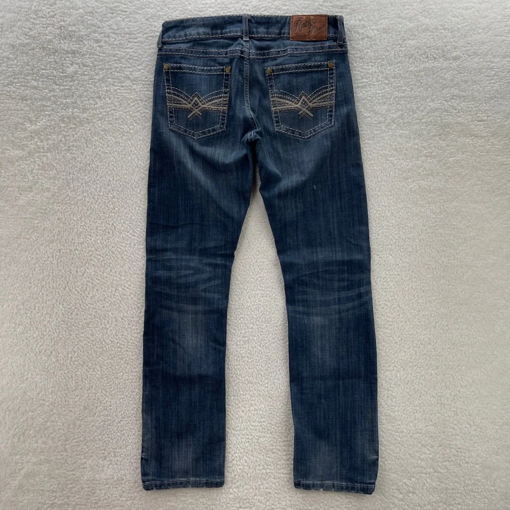 Wrangler Rock 47 Jeans Mens 33x36 Blue Denim Slim Straight Cowboy Rodeo Ranch